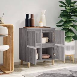 Berkfield Home Sideboard Grey Sonoma 60x35x70 cm Engineered Wood - Size: 60 x 35 x 70 cm - thumbnail 3