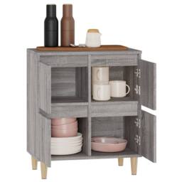 Berkfield Home Sideboard Grey Sonoma 60x35x70 cm Engineered Wood - Size: 60 x 35 x 70 cm - thumbnail 5