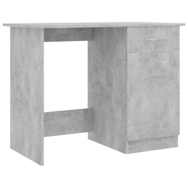 Berkfield Home Desk Concrete Grey 100x50x76 cm Engineered Wood - Size: 100 x 50 x 76 cm - image 1