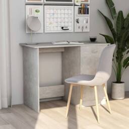 Berkfield Home Desk Concrete Grey 100x50x76 cm Engineered Wood - Size: 100 x 50 x 76 cm - thumbnail 2