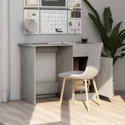 Berkfield Home Desk Concrete Grey 100x50x76 cm Engineered Wood - Size: 100 x 50 x 76 cm - thumbnail 4