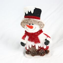 52cm Red Snowman Christmas Tabletop Figures Window Wall Door Glitter Foam Showpiece Decorations - thumbnail 3