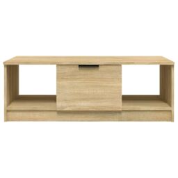 Berkfield Home Coffee Table Sonoma Oak 102x50x36 cm Engineered Wood in Brown - Size: 102 x 50 x 36 cm - thumbnail 3
