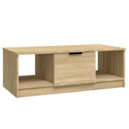 Berkfield Home Coffee Table Sonoma Oak 102x50x36 cm Engineered Wood in Brown - Size: 102 x 50 x 36 cm - thumbnail 2