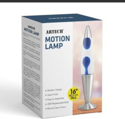 "Trendi 16"" Blue Wax Motion Lamp with Aluminum Base - Size: 16 inches" - thumbnail 2