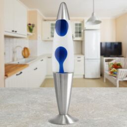 "Trendi 16"" Blue Wax Motion Lamp with Aluminum Base - Size: 16 inches" - thumbnail 3