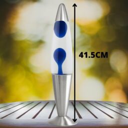 "Trendi 16"" Blue Wax Motion Lamp with Aluminum Base - Size: 16 inches" - thumbnail 4