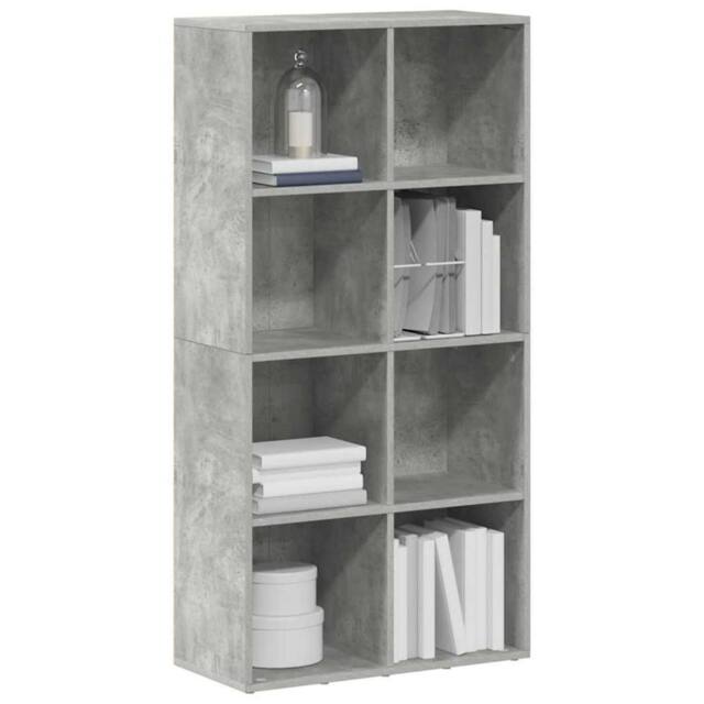 Berkfield Home Classic Book Cabinet/Sideboard Concrete Grey 66x30x130 cm Enginee - Size: 66 x 30 x 130 cm - image 1