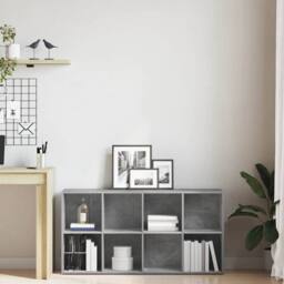 Berkfield Home Classic Book Cabinet/Sideboard Concrete Grey 66x30x130 cm Enginee - Size: 66 x 30 x 130 cm - thumbnail 6