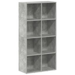 Berkfield Home Classic Book Cabinet/Sideboard Concrete Grey 66x30x130 cm Enginee - Size: 66 x 30 x 130 cm - thumbnail 3