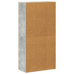 Berkfield Home Classic Book Cabinet/Sideboard Concrete Grey 66x30x130 cm Enginee - Size: 66 x 30 x 130 cm - thumbnail 7
