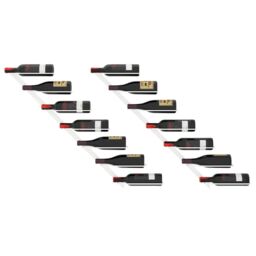 Berkfield Home Wall-mounted Wine Rack for 7 Bottles 2 pcs White Metal - thumbnail 3