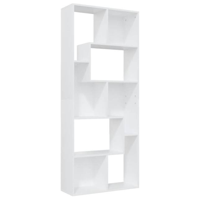Berkfield Home Book Cabinet White 67x24x161 cm Engineered Wood - Size: 67 x 24 x 161 cm - image 1