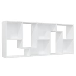Berkfield Home Book Cabinet White 67x24x161 cm Engineered Wood - Size: 67 x 24 x 161 cm - thumbnail 5