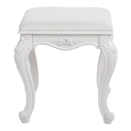 Nordara Dressing Table Stool Padded Vanity Makeup Piano Chair in White - thumbnail 4