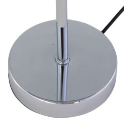 First Choice Lighting Chrome Touch Operated Table Lamp with Burgundy Fern Shade in Silver - thumbnail 5