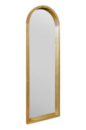 "MirrorOutlet Solid Oak Framed Arched Leaner / Wall Mirror 47"" X 16"" (120CM X 40CM) in Beige - Size: 1 Pack" - thumbnail 5