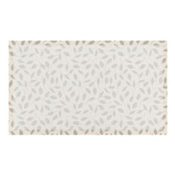 Artsy Mats Leaf Cream & Green Indoor Outdoor Doormat (70 x 40cm) in Beige - Size: 40 cm x 70 cm - thumbnail 2