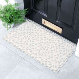 Artsy Mats Leaf Cream & Green Indoor Outdoor Doormat (70 x 40cm) in Beige - Size: 40 cm x 70 cm - thumbnail 3