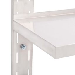 Berkfield Home 2-Tier Floating Wall Shelf Stainless Steel 120x30 cm in Grey - thumbnail 4