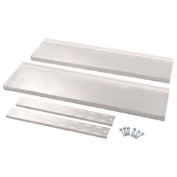 Berkfield Home 2-Tier Floating Wall Shelf Stainless Steel 120x30 cm in Grey - thumbnail 5