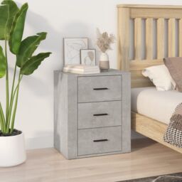Berkfield Home Bedside Cabinet Concrete Grey 50x36x60 cm Engineered Wood - Size: 50 x 36 x 60 cm - thumbnail 1