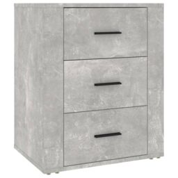 Berkfield Home Bedside Cabinet Concrete Grey 50x36x60 cm Engineered Wood - Size: 50 x 36 x 60 cm - thumbnail 2