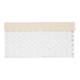 Red Hamper White Paper Rope Rectangular Storage Basket with White Cotton Lining - Size: Medium - thumbnail 2