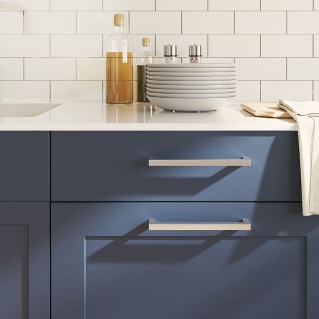 Berkfield Home Cabinet Handles 5 pcs Silver 192 mm Stainless Steel - image 1