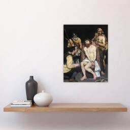 "Artery8 Jesus Mocked by the Soldiers Manet Vintage Wall Art Print Poster in Black - Size: W24"" x H32""" - thumbnail 4