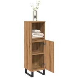 Berkfield Home Bathroom Cabinet Artisan Oak 30x30x100 cm Engineered Wood in Brown - Size: 30 x 30 x 100 cm