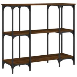 Berkfield Home Decorative Console Table Brown Oak 102x35x90 cm Engineered Wood - Size: 102 x 35 x 90 cm - thumbnail 6