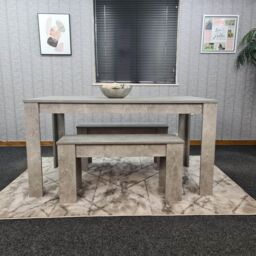 KOSY KOALA Grey kitchen Dining Table & 2 Benches Set of 4 space saver dining room - thumbnail 2