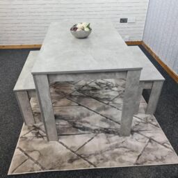 KOSY KOALA Grey kitchen Dining Table & 2 Benches Set of 4 space saver dining room - thumbnail 5