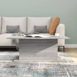 Berkfield Home Decorative Coffee Table Grey Sonoma 102x55.5x40 cm Engineered Wood - thumbnail 4
