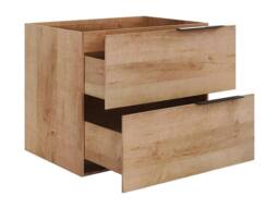 Vente-unique Wall-Hung Vanity Unit - Light Natural - 60 Cm - NISAYA in Light Oak - thumbnail 6