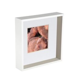 "Nicola Spring 3D Deep Box Photo Frame - 10 x 10"" with 6 x 6"" Mount - White Mount" - thumbnail 1