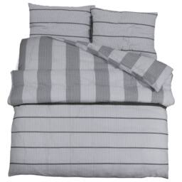 Berkfield Home Duvet Cover Set Grey 200x200 cm Cotton