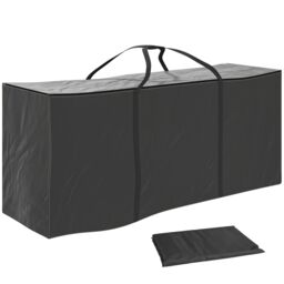 OUTSUNNY 720 L Garden Furniture Cushion Storage Bag, 600D Oxford Fabric in Black - thumbnail 2