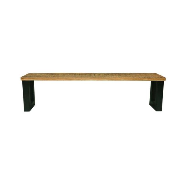 Jaipur Furniture Ltd Induse Bench - Mango Wood/Iron - L44 x W140 x H45 cm - Mango PP Saw Finish in Brown - image 1