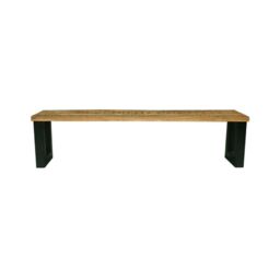 Jaipur Furniture Ltd Induse Bench - Mango Wood/Iron - L44 x W140 x H45 cm - Mango PP Saw Finish in Brown - thumbnail 1