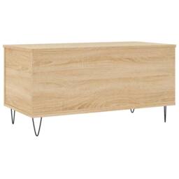 Berkfield Home Modern Coffee Table Sonoma Oak 90x44.5x45 cm Engineered Wood in Light Tan - thumbnail 5