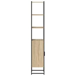 Berkfield Home Bathroom Cabinet Sonoma Oak 33x33x185, 5 cm Engineered Wood in Light Brown - thumbnail 6