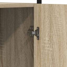Berkfield Home Bathroom Cabinet Sonoma Oak 33x33x185, 5 cm Engineered Wood in Light Brown - thumbnail 8
