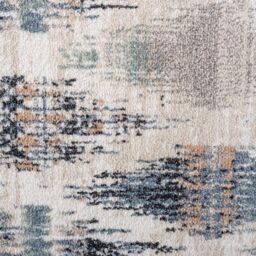 Kukoon Beige Navy Distressed Diamond Trellis Area Rug - Size: 80 cm x 150 cm - thumbnail 3
