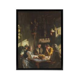 "Artery8 Tyrolese Interior Oil Painting Sargent Framed Canvas Wall Art Print - Size: W18"" x H24""" - thumbnail 1