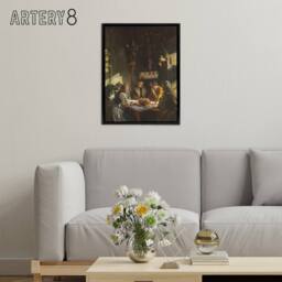 "Artery8 Tyrolese Interior Oil Painting Sargent Framed Canvas Wall Art Print - Size: W18"" x H24""" - thumbnail 3