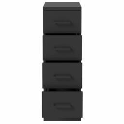 FLAVORA 250mm Drawer Unit Bathroom Vanity Toilet Storage Laundry Combination in Black - thumbnail 2