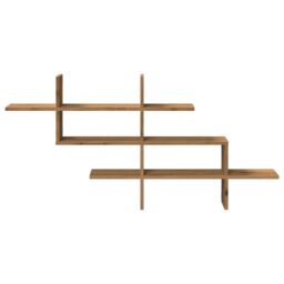 Berkfield Home Wall Shelf Artisian Oak 124.5x18x60.5 cm Engineered Wood in Brown - thumbnail 4