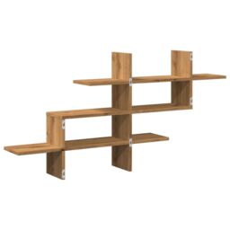 Berkfield Home Wall Shelf Artisian Oak 124.5x18x60.5 cm Engineered Wood in Brown - thumbnail 6